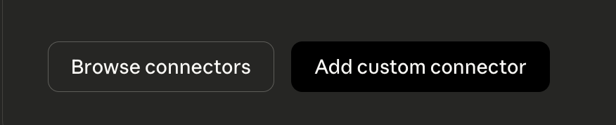 Claude add custom connector button