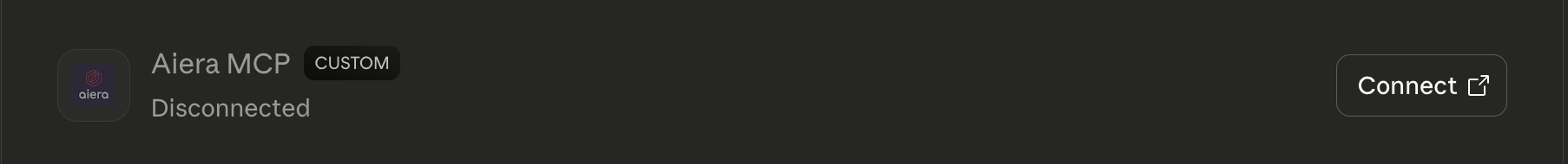 Claude custom connector connect button