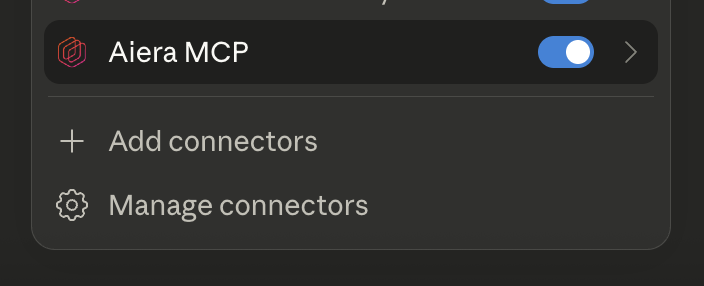 Claude custom connector enabled